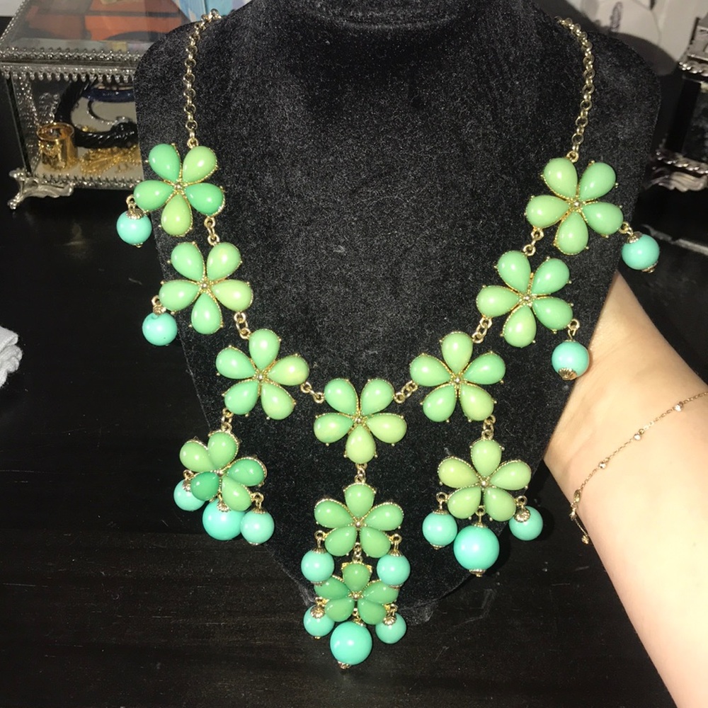 SUPER SALE! Green and turquoise necklace